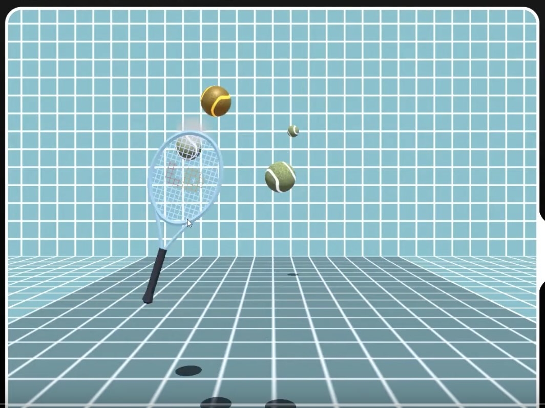 Tennis minigame screenshot